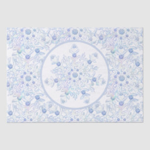 Papel De Seda Floco de neve azul-gelo