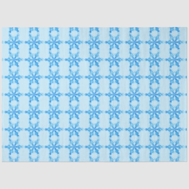 Papel De Seda Floco de neve azul-inverno (Frente )