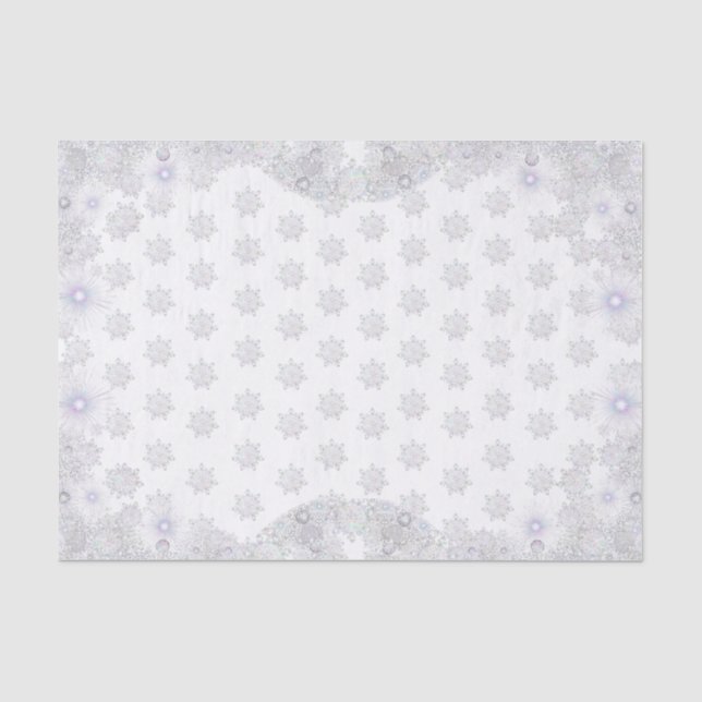 Papel De Seda floco de neve branco (Frente )