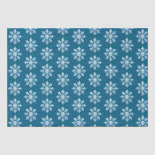 Papel De Seda Floco de Neve Branco Azul Teal Floco de Neve Natal