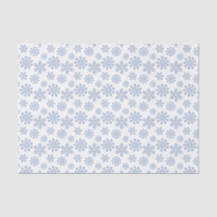 Papel De Seda Floco de Neve do Designer Azul de Aquarela