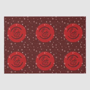 Papel De Seda Floco de neve do logotipo comercial Red Felry Chri