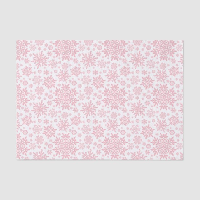Papel De Seda Floco de Neve Elegante Rubor de Açúcar (Branco) (Frente )