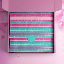 Papel De Seda Floco de neve horizontal, cor-de-rosa e ponto