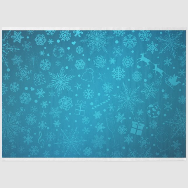 Papel De Seda Floco de Neve Série 15 Design 3 (Frente )