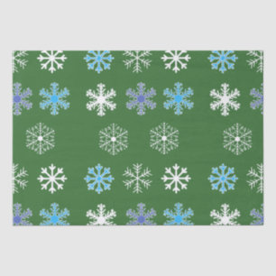 Papel De Seda Floco de neve verde