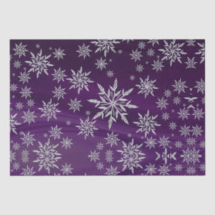 Papel De Seda Flocos de Natal de Cristal de Gelo Roxo