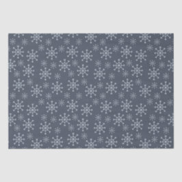 Papel De Seda Flocos de neve - azuis