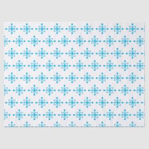 Papel De Seda Flocos de neve azuis