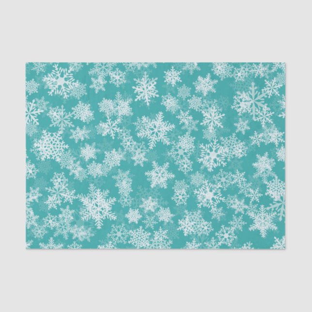 Papel De Seda Flocos de neve brancos e lacrimejantes Winter Wond (Frente )