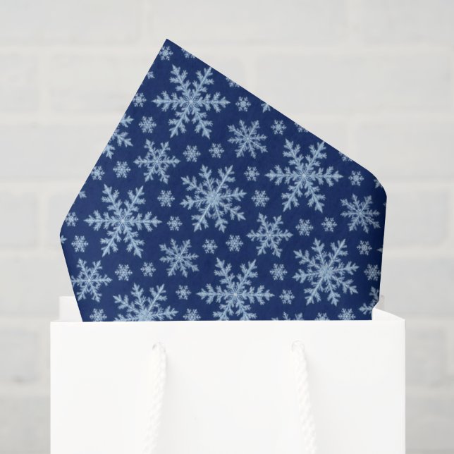 Papel De Seda Flocos de Neve Clássicos (Sacola de presentes)