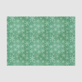 Papel De Seda Flocos de neve de inverno de Natal a cair verde