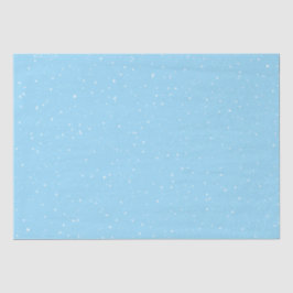 Papel De Seda Flocos de neve de inverno em azul