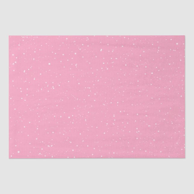 Papel De Seda Flocos de Neve de Inverno em Rosa (Frente )