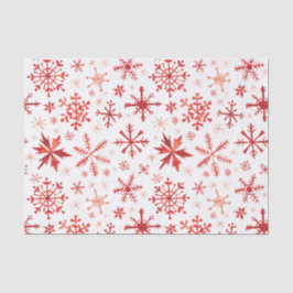 Papel De Seda Flocos de neve de inverno vermelho