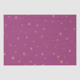 Papel De Seda Flocos de neve Dourados de Natal de Boysenberry Ro