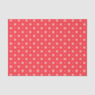 Papel De Seda Flocos de neve em vermelho