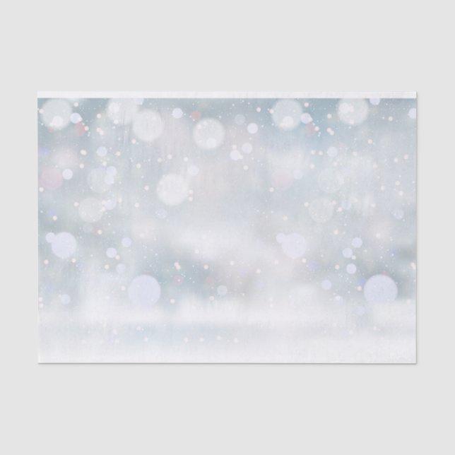 Papel De Seda Flocos de Neve Geada de Inverno Natal (Frente )