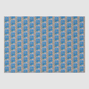 Papel De Seda Flor Azul