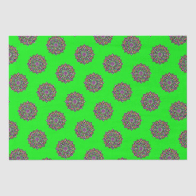 Papel De Seda Flor Da Vida - Índia Mandala 1 (Frente )