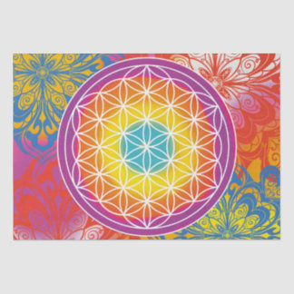 Papel De Seda Flor da vida mandala zen