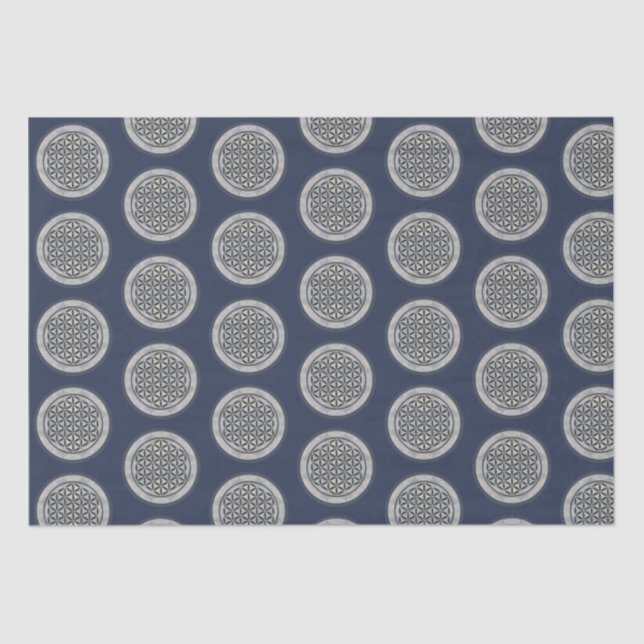 Papel De Seda FLOR DA VIDA - Símbolo Geometrie Sagrado Art 1 (Frente )