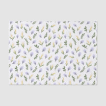 Papel de seda flor de agua y lavanda