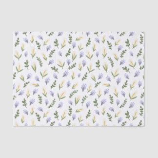 Papel de seda flor de agua y lavanda