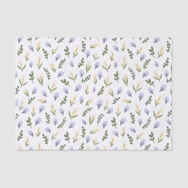 Papel de seda flor de agua y lavanda (Frente )