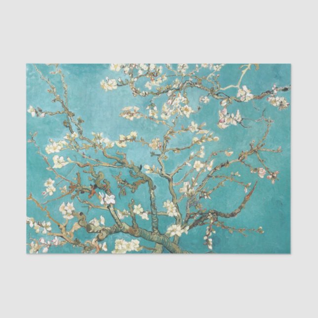 Papel De Seda Flor de amêndoa, Van Gogh (Frente )