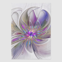 Flor de Arte Abstrato, Enérgica e Colorida