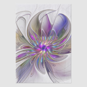 Papel De Seda Flor de Arte Abstrato, Enérgica e Colorida