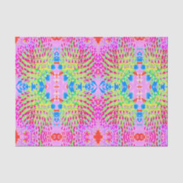 Papel De Seda Flor de Cone Abstrata Arco-íris Multicolorida