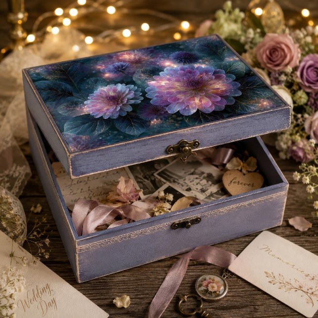 Papel De Seda Flor de Crepúsculo com Veios Dourados Decoupage (Criador carregado)