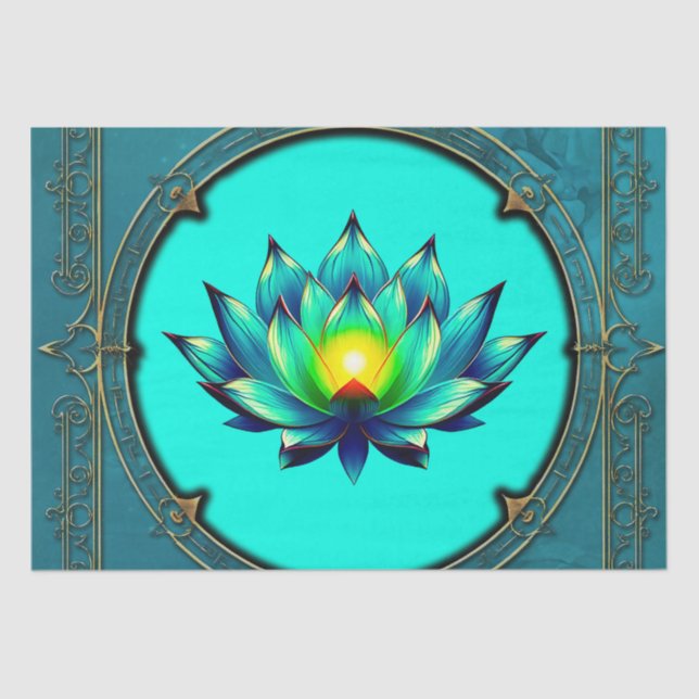 Papel De Seda Flor de Elegância, Lotus Místico. (Frente )