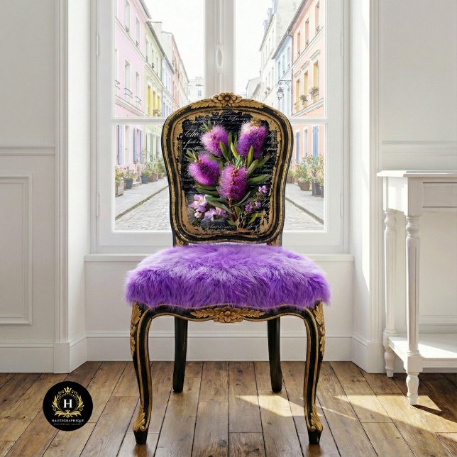 Papel De Seda Flor de Escova de Garrafa Roxa Decoupagem (Criador carregado)