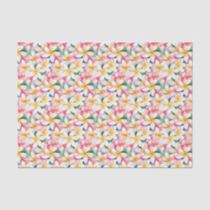 Papel De Seda Flor de Plumeria Branca, Rosa