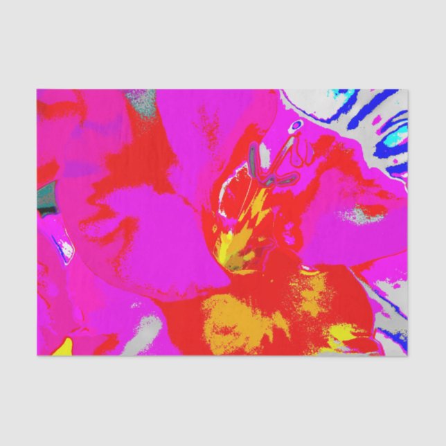 Papel De Seda flor de Pop (Frente )