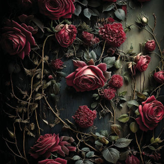 Papel De Seda Flor Escura em Flor