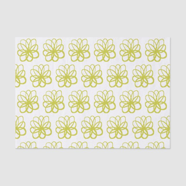 Papel De Seda Flor Espontânea - Amarelo De Banana (Frente )
