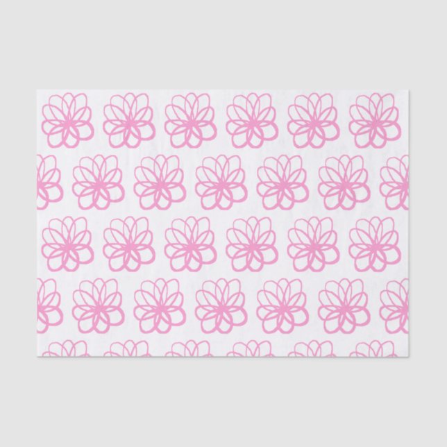Papel De Seda Flor Espontâneo - Rosa (Frente )