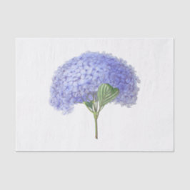Papel De Seda Flor Floral de Hortênsia Roxo Lavanda Vintage