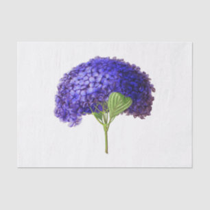 Papel De Seda Flor Floral Hortênsia Roxa Vintage