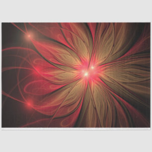 Papel De Seda Flor fractal de fanfarrão vermelho