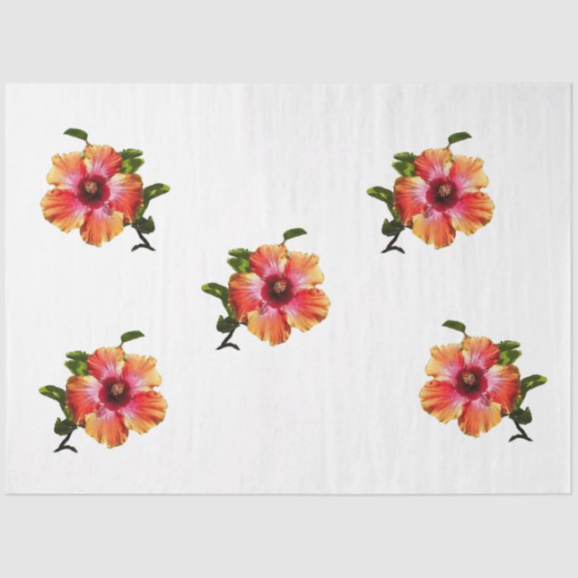 Papel De Seda Flor HAMbyWG Hawaiin Hibiscus (Frente )