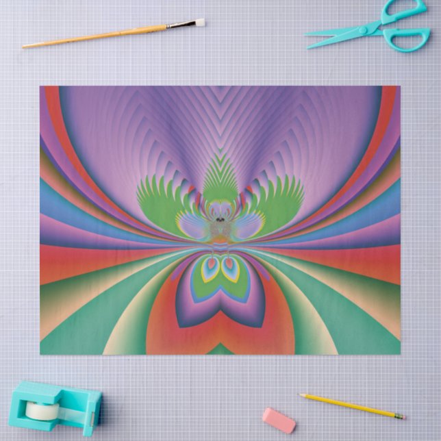 Papel De Seda Flor Roxa (Arte )