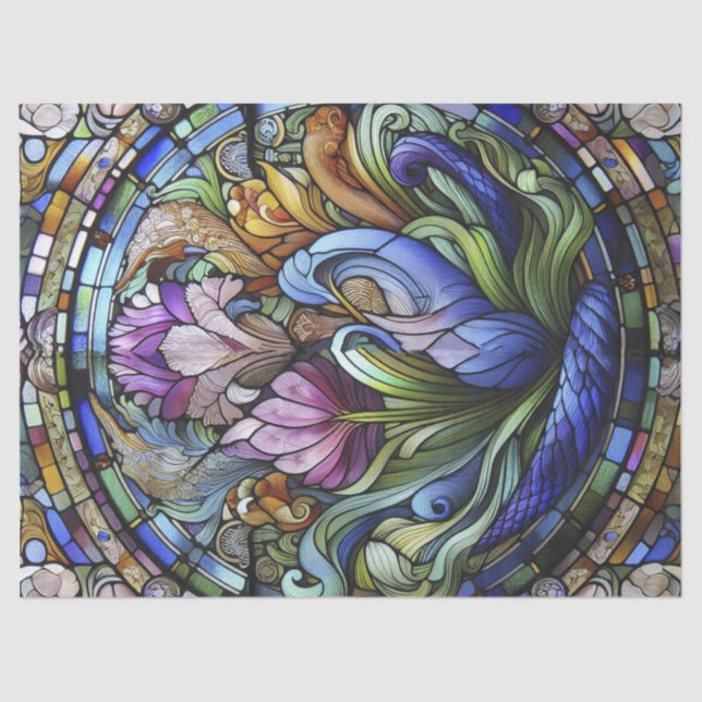 Papel De Seda Flor Roxo (Frente )