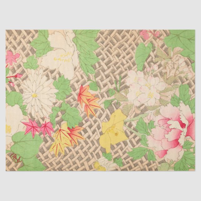 Papel De Seda Flor Trellis Springtime Wraping (Frente )