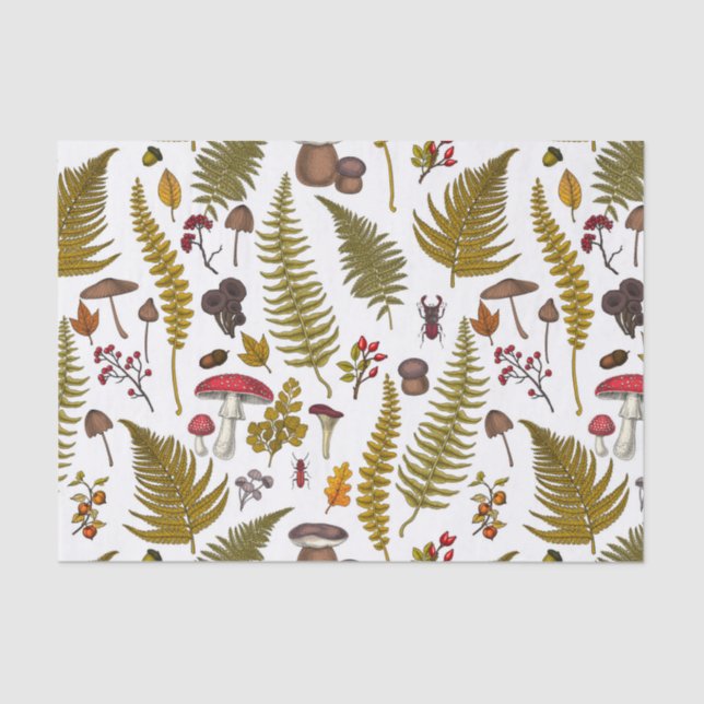 Papel De Seda Flora e fauna florestais 2 (Frente )