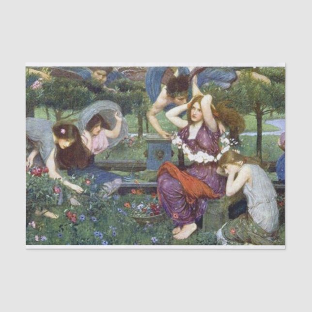 Papel De Seda Flora e os Zephyrs, de John William Waterhouse (Frente )